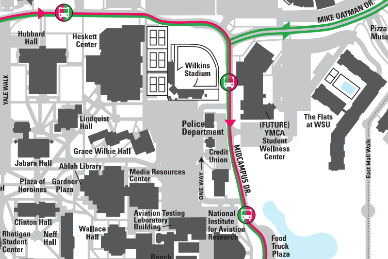 New shuttle stop locations map