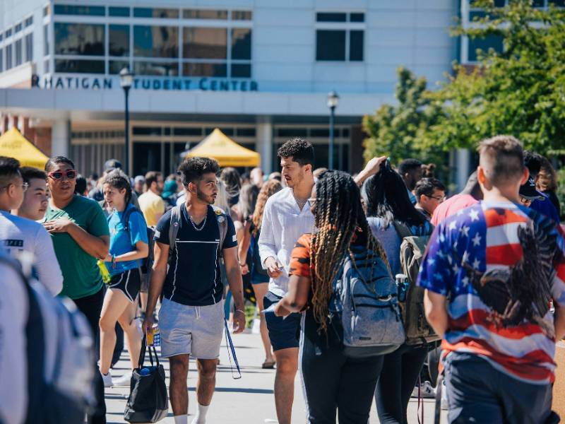 Students on campus