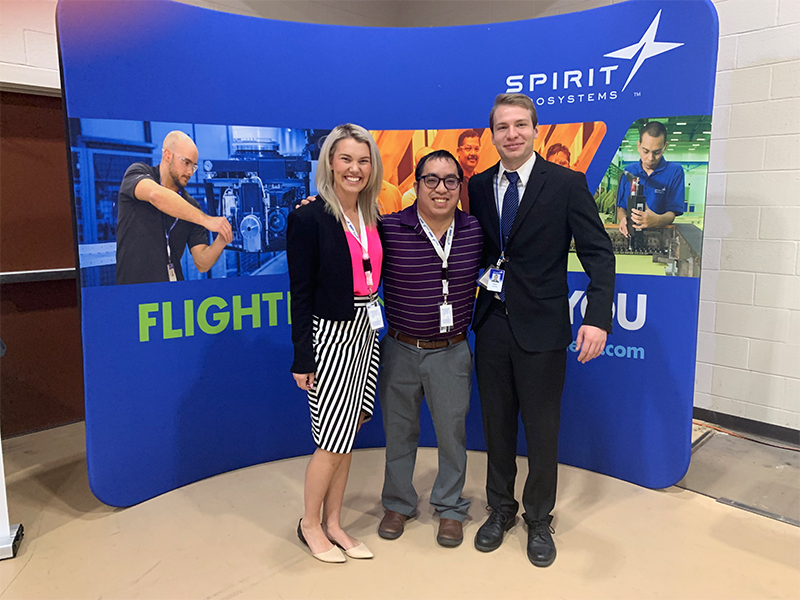 Sydney at her Spirit internship