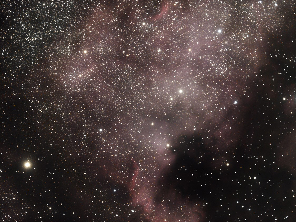 The North American nebula (NGC 7000) in the constellation Cygnus, is a large cloud of gas in space.