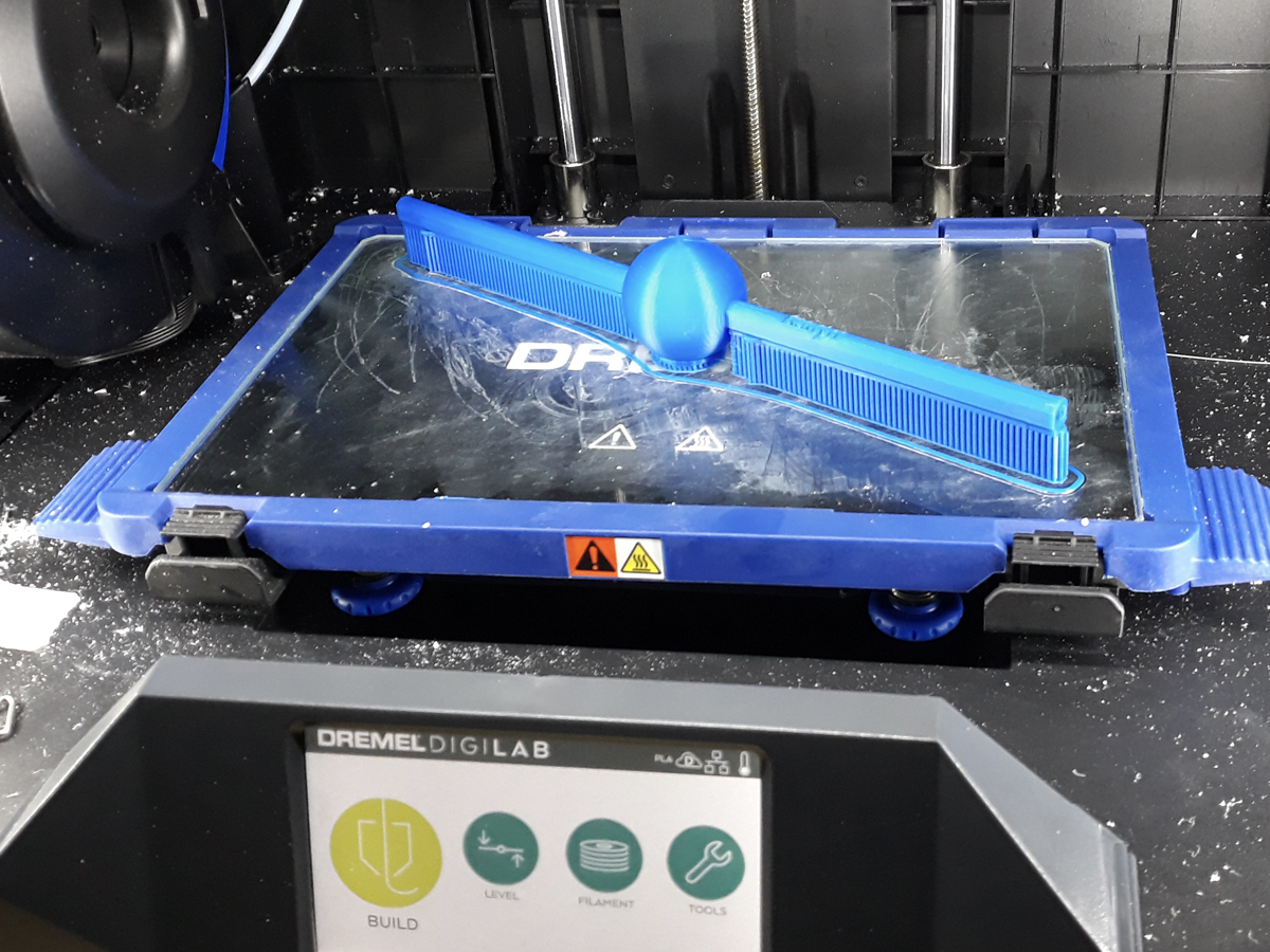 The prototype stylus sits in a Dremel DigiLab 3D printer The prototype stylus sits in a Dremel DigiLab 3D printer