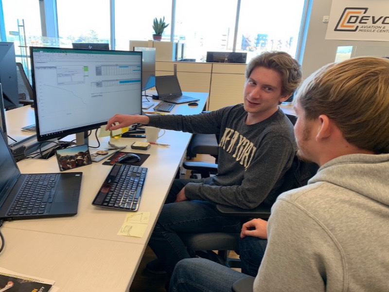 Wichita State students Michael Hamlin (left) and Luke Kuffler at Firepoint.