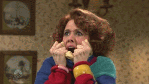 Kristen Wiig on SNL, looking super excited