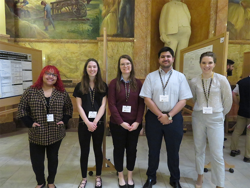 The five students selected standing in the Capitol building.