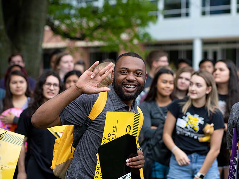 Students on campus