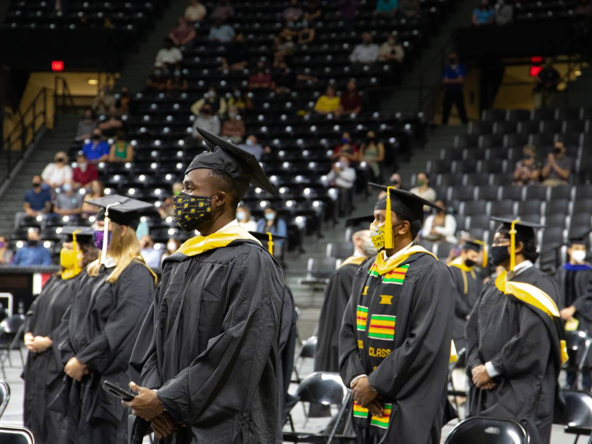 students at graduation