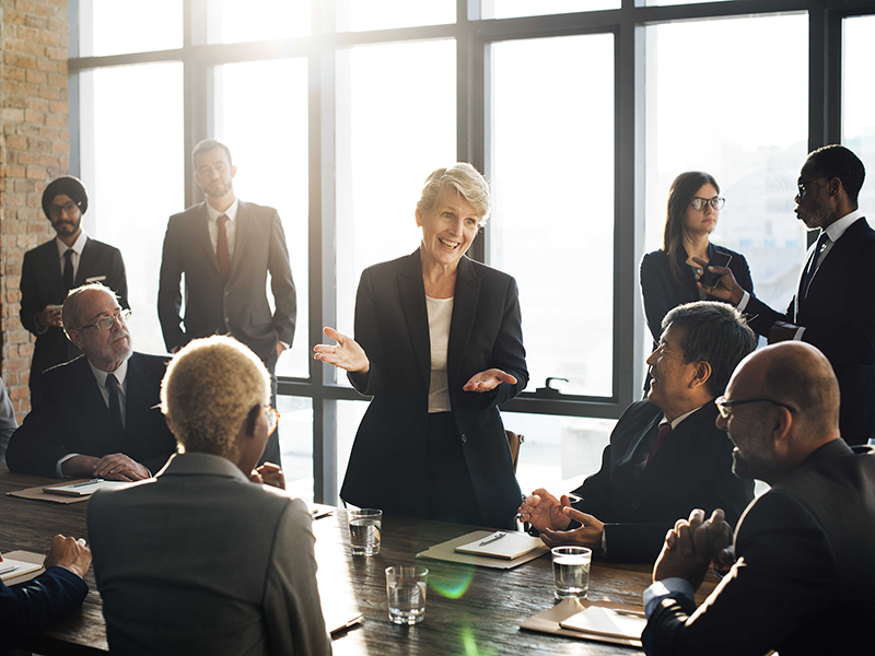 executives in a boardroom 