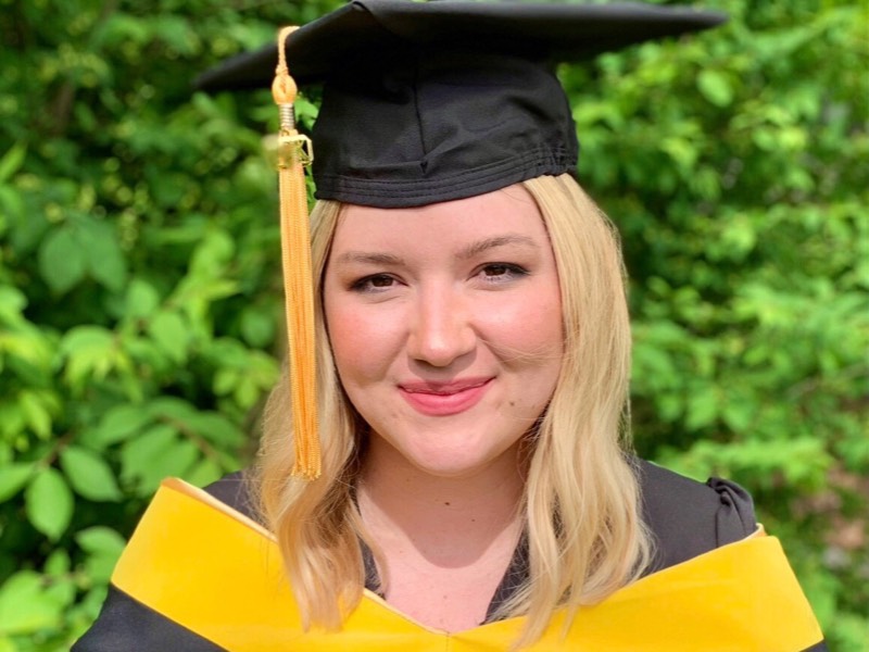 Abigail is one of more than 3,500 students eligible for spring 2021 graduation. 