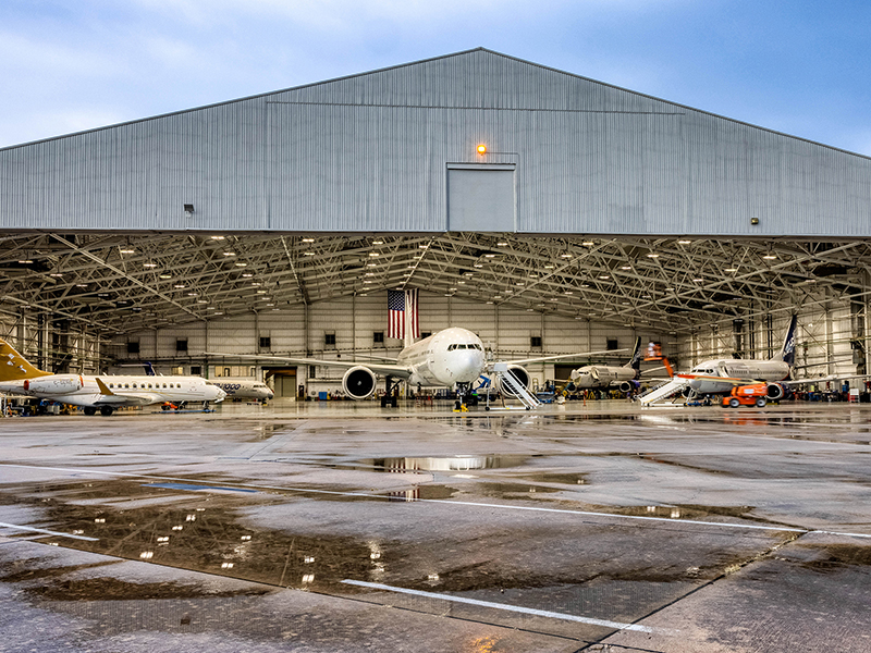 The Boeing 777 aircraft rests at NIAR facilities. 