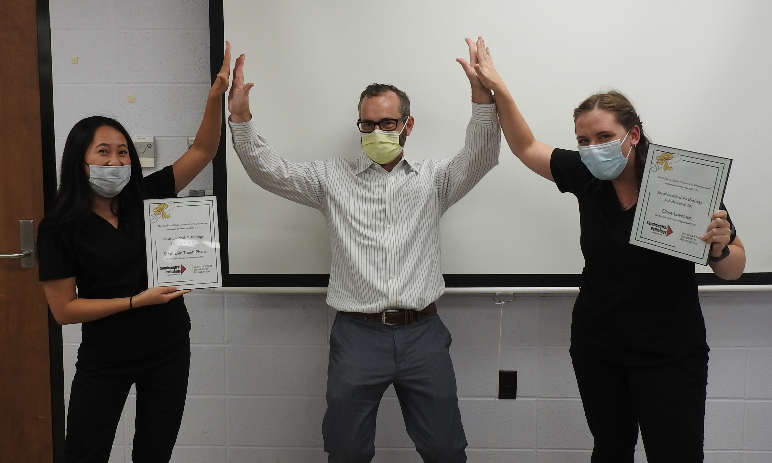 Medical Laboratory Sciences students with Dr. Joel Alderson