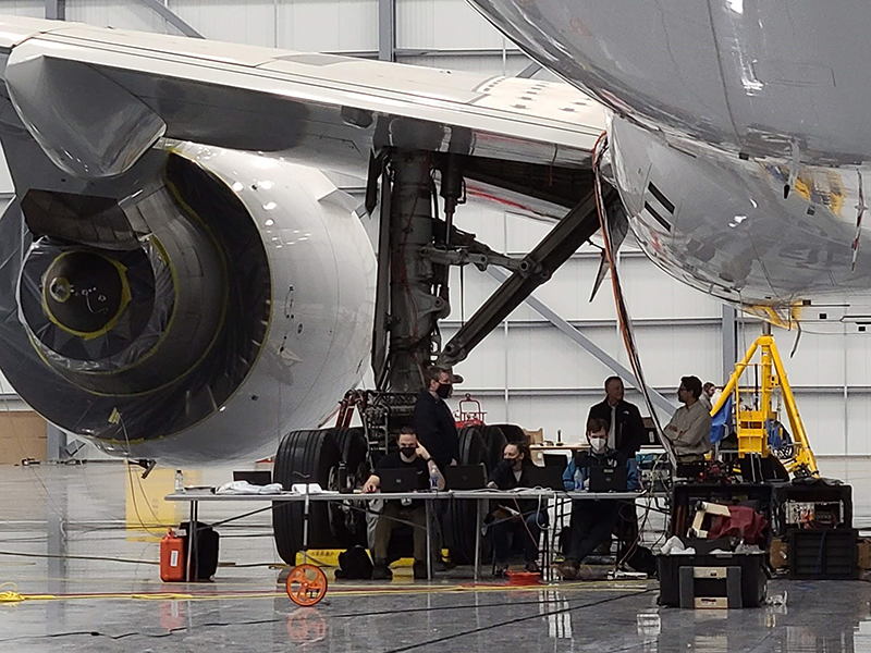 NIAR completes ground vibration testing for Kansas Modification Center’s 777-300ERCF conversion