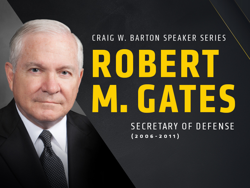 Robert Gates Speaker series graphic