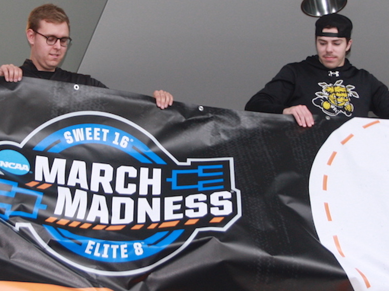 Wichita State students at Intrust Bank Arena