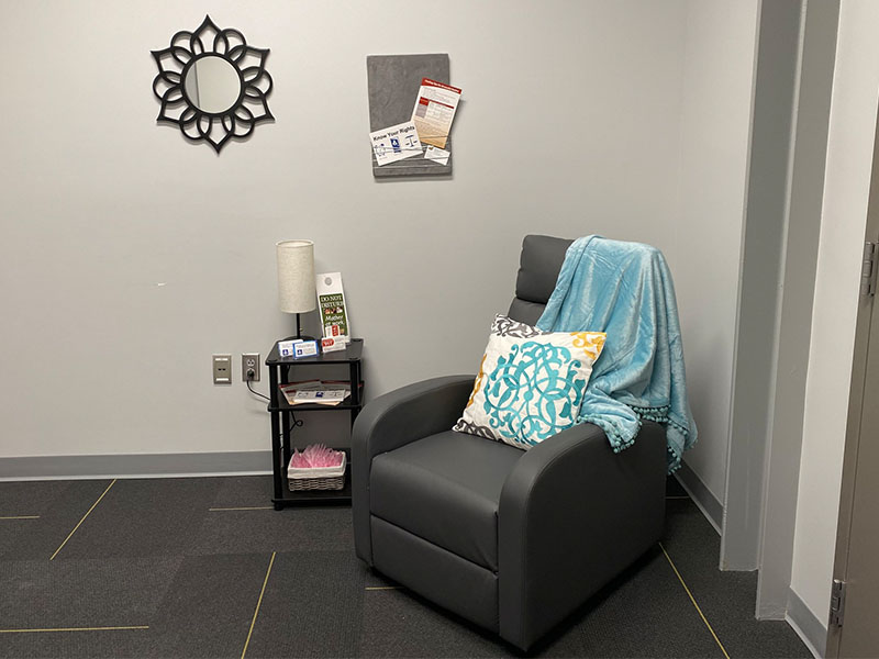 Amenities like the new lactation and wellness room in the John Bardo Center are part of WSU’s efforts to further provide a supportive environment for faculty, staff, employees and students to reach their breastfeeding goals.
