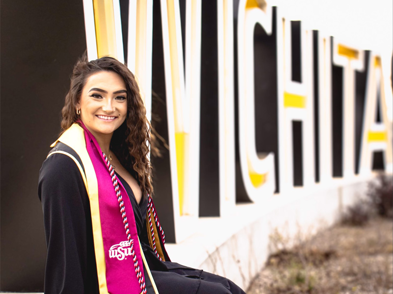 Sophie Martins in her WSU regalia