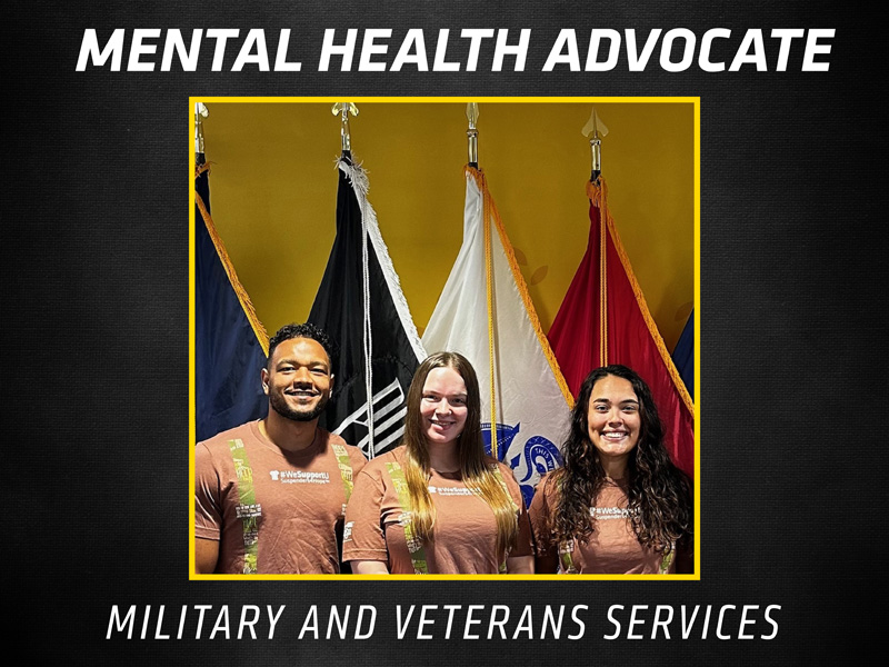 Military and Veterans Service members wear their Suspenders4Hope T-shirts