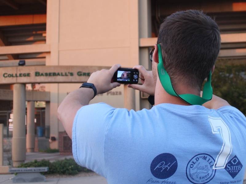Man taking photograph