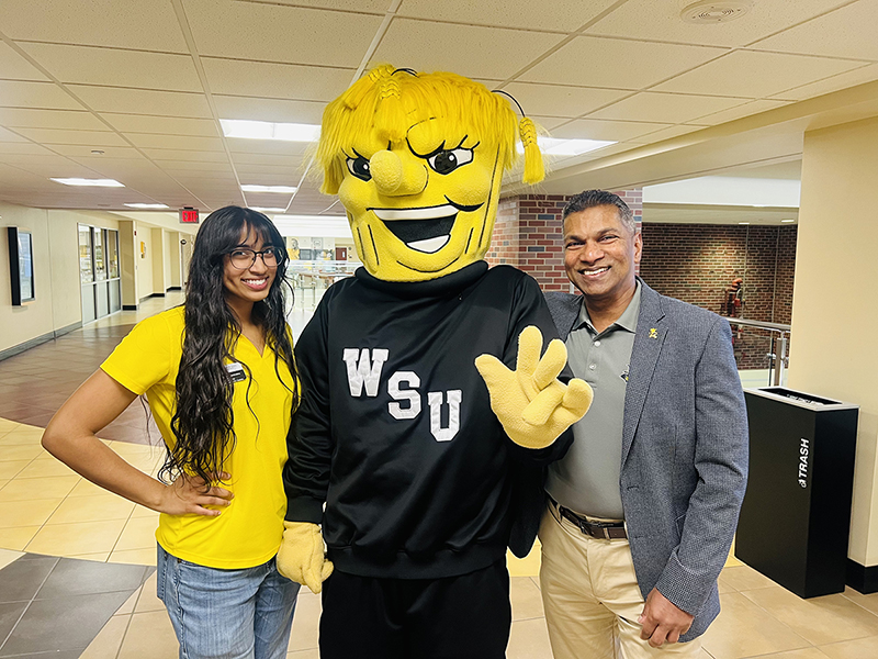 Natasha Seneviratne with Wu and her dad