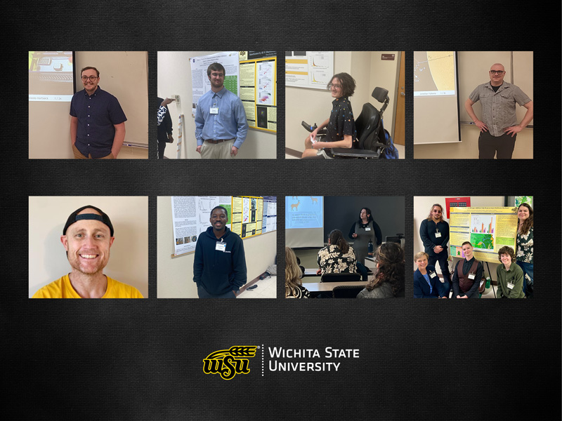 Collage of photos of the students who presented at the meetings