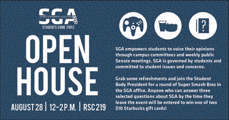SGA Open House Aug. 28, 2018