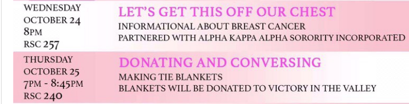 Think Pink Week Oct. 24-25, 2018