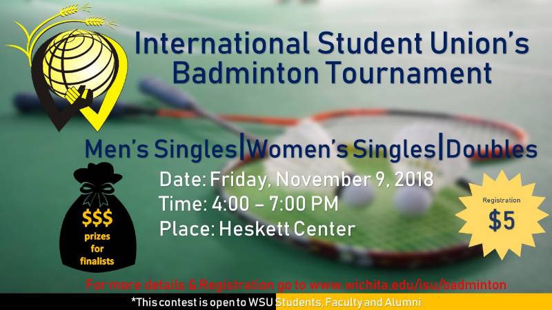 Badminton Tournament Nov. 9, 2018