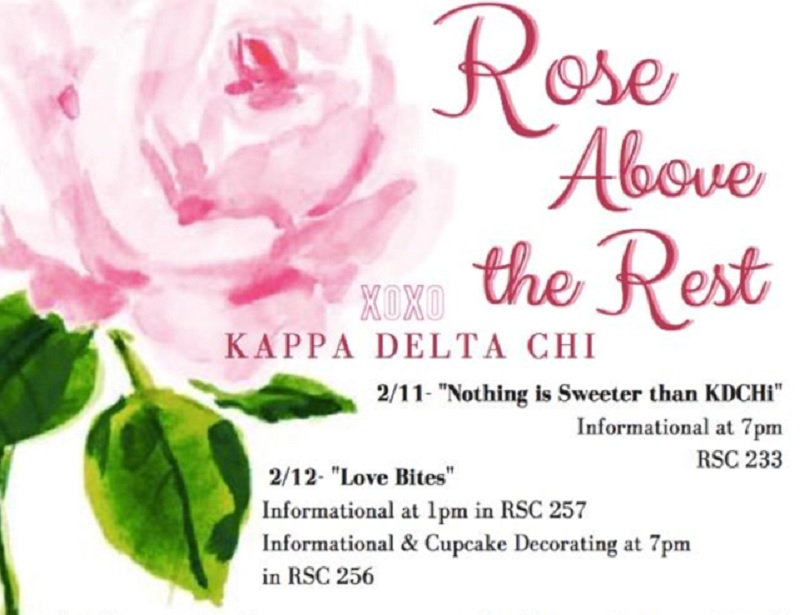 Kappa Delta Chi Feb. 2019 events