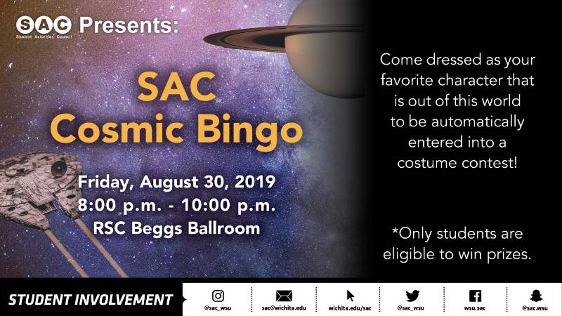 SAC Cosmic Bingo Aug. 30, 2019