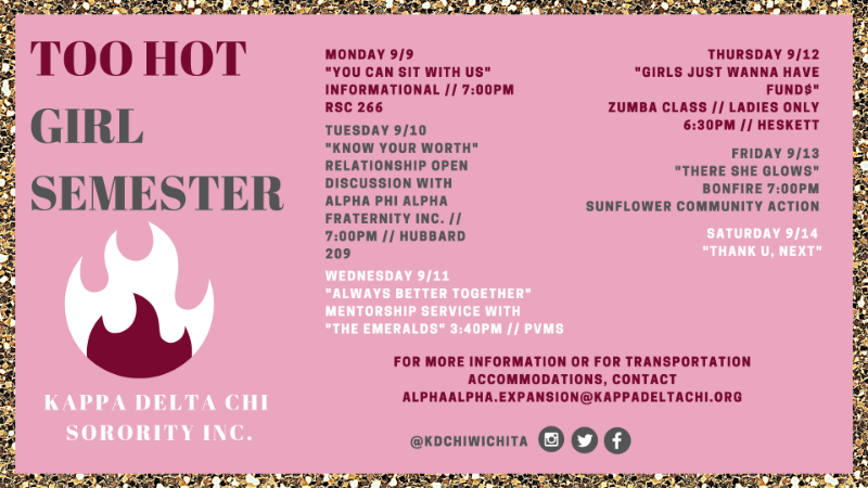 Kappa Delta Chi Rush Week Sept. 2019