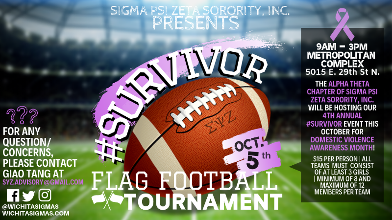 #SURVIVOR Flag Football Tournament Oct. 5, 2019