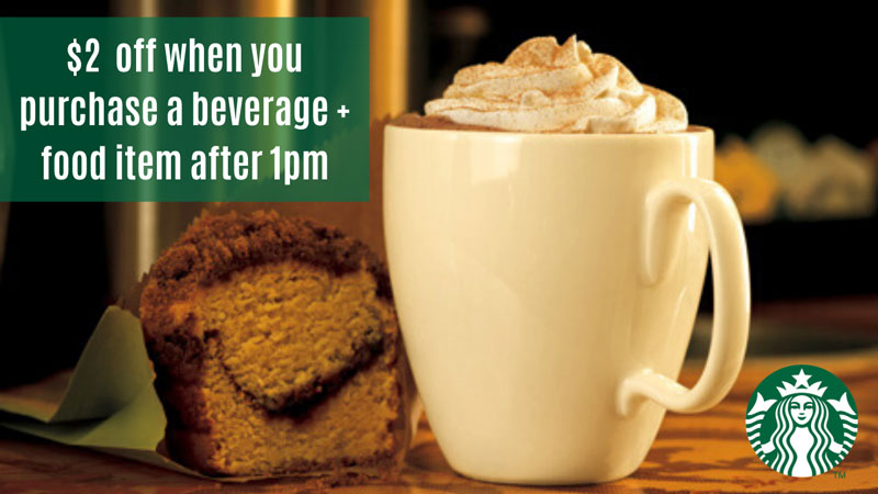 Save money at RSC Starbucks throughout November