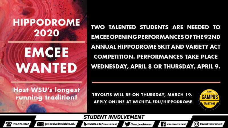 Hippodrome emcees wanted 2020