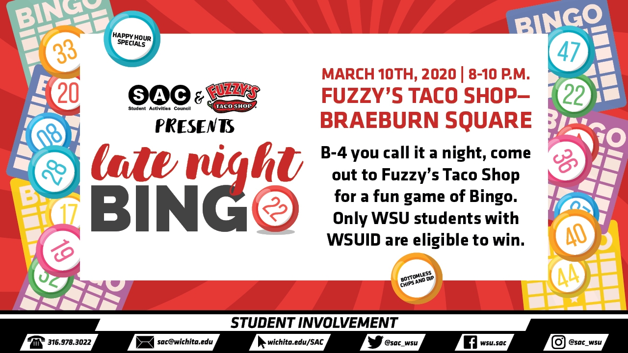 SAC presents late night BINGO 
