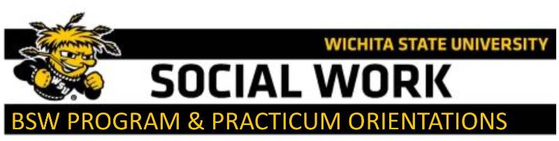 Social Work orientations spring 2020