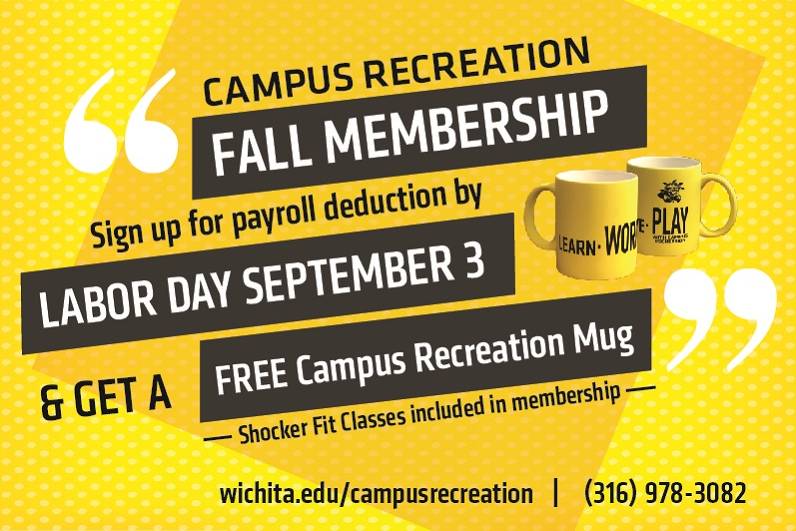 Campus Rec fall 2018 memberships
