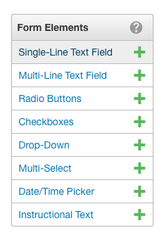 Form Elements interface