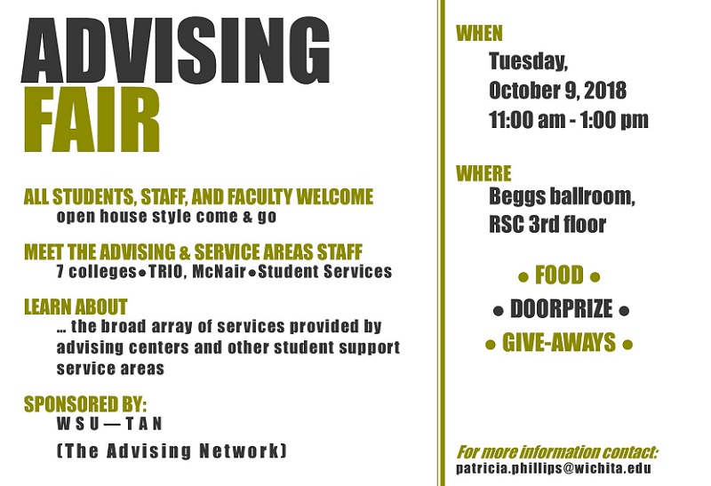 Advising Fair Oct. 9, 2018