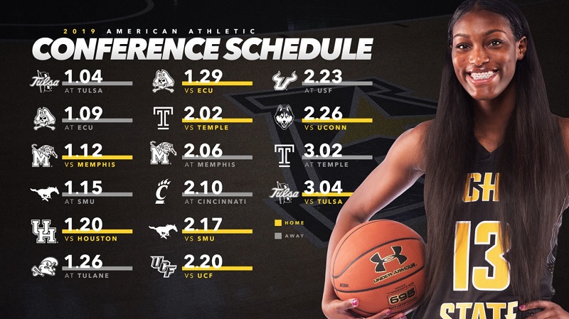 American women's basketball schedule 201819