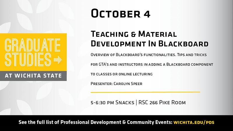 Grad Studies Oct. 4, 2018