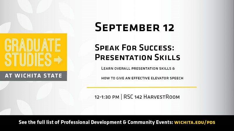 Graduate Studies Speak for Success, Sept. 12, 2018