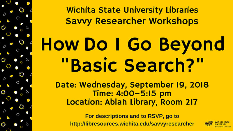 Library Workshop Sept. 19, 2018