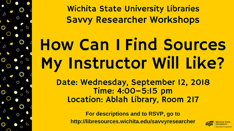 Library workshop Sept. 12, 2018