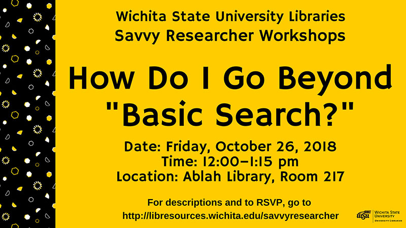 Library workshop Oct. 26, 2018