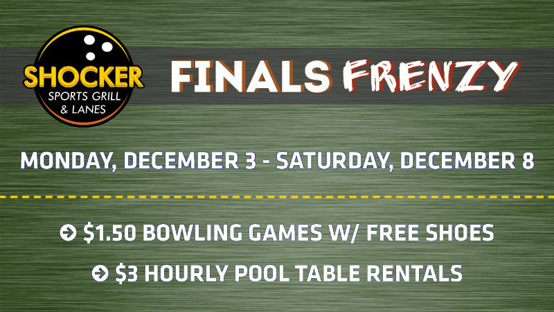 Finals Frenzy at SSGL Dec. 3-8, 2018