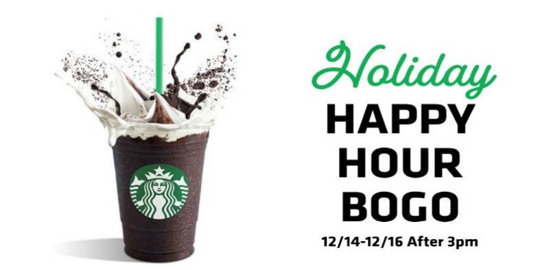 Starbucks Sale Dec. 14-16, 2018