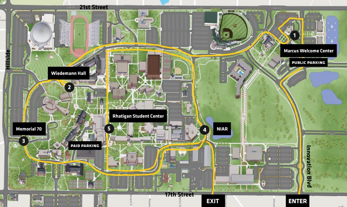 President John Bardo's Funeral Procession route map