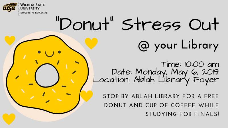 Free donuts at Library May 6, 2019