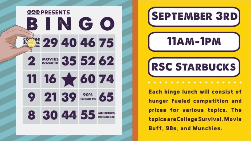 Lunchetime bingo Sept. 3, 2019