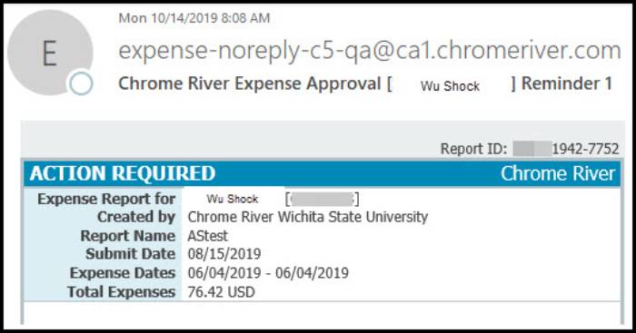 Chrome River email