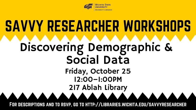 Savvy Researcher Workshops Oct. 25, 2019